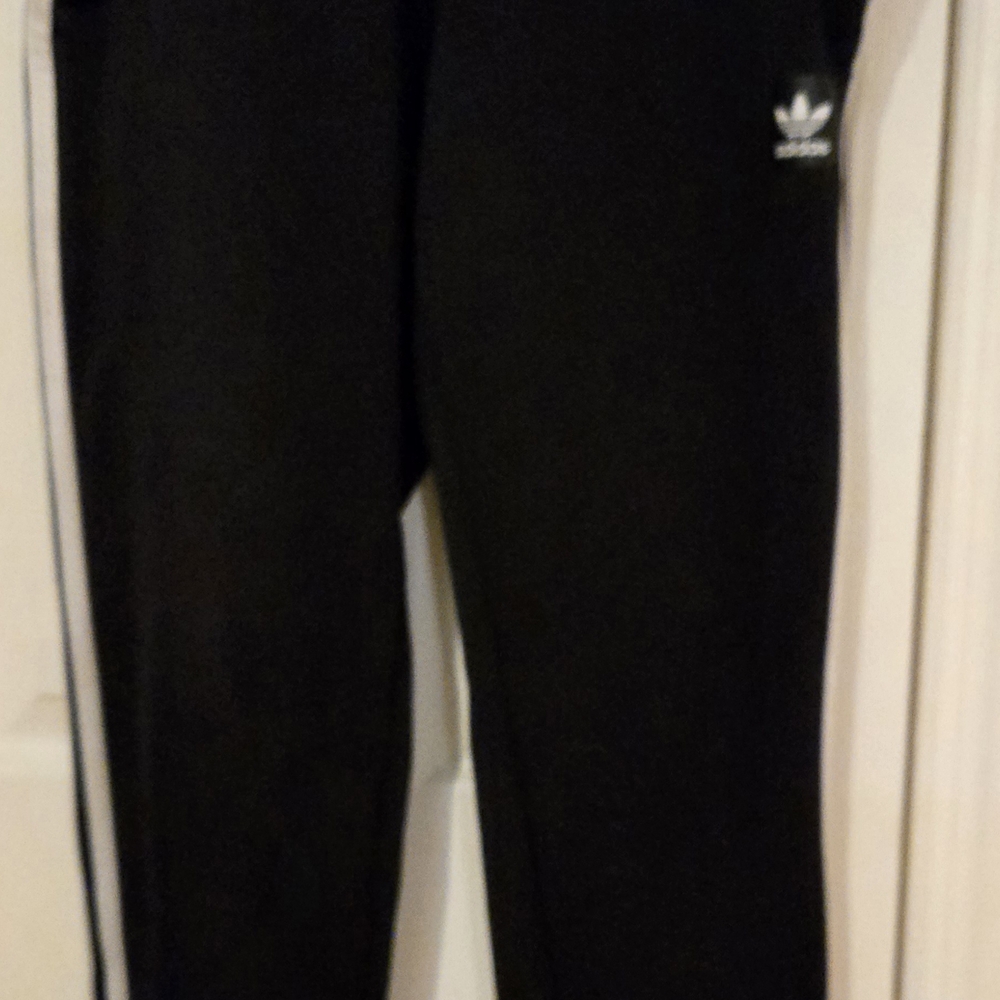Adidas Black Joggers with Iconic Three-Stripe Design